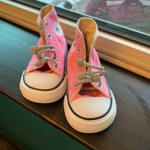Toddler Pink Converse High tops